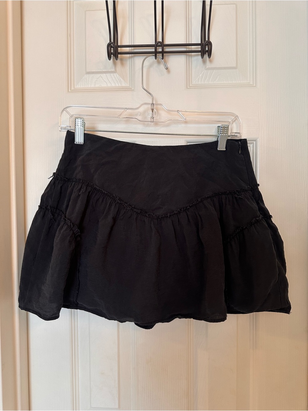 Zara Black Tiered Mini Skirt